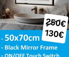 LED Bathroom Mirror  50x70cm Antifog Defogger