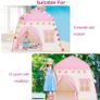 Princess Castle Play Tent Kid Play Tent Large Kids Play House for Indoor and Outdoor with Cotton Ball Lights Princess Crown Magic Wand Safety Non-toxic Great Gift for Girls (FREE POSTAGE) Image 4