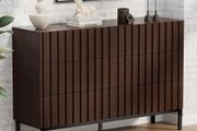 Chest of Drawers with 6 Drawers, 73.4 x 34.5 x 100 cm, Cabinet with Drawers, Narrow Chest of Drawers, Storage Chest of Drawers, Cabinet for Living Room, Bedroom, Hallway (Brown)