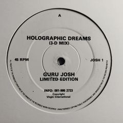 Guru Josh - Holographic Dreams - ORIGINAL Pressing! QUALITY Early 90s Piano HOUSE End of the night TRACK!