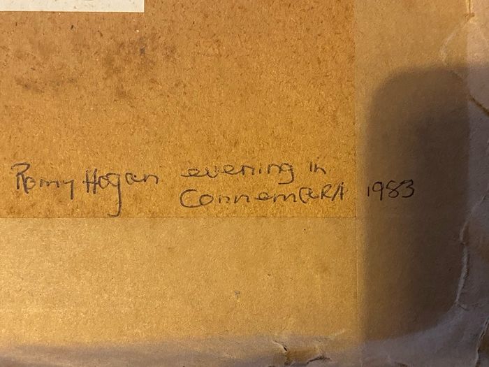 Original Irish Oil Painting Evening in Connemara by Romy Hogan (1983)