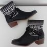 VICES-VERSO Fairisle Print Ankle Boots (BNIB) Image 3