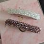 Set of 2 beautiful crystal beaded hair clips  one clear/white and one pink/purple. Sparkly and elegant design, perfect for everyday wear or special occasions. In very good condition. Image 2