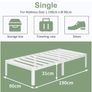 3ft Single Bed Frame with Rounded Corner Legs Image 2