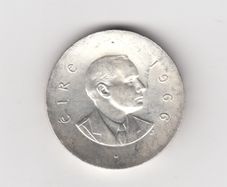 Ireland, Pearse 10/-, 1966, 83.3% silver coin, (no 480)