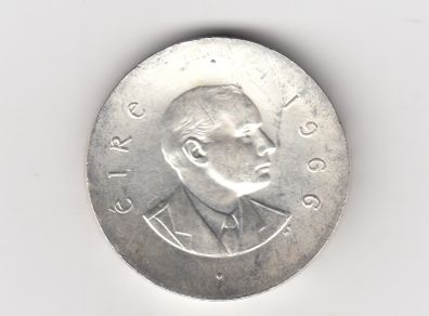 Ireland, Pearse 10/-, 1966, 83.3% silver coin, (no 480)