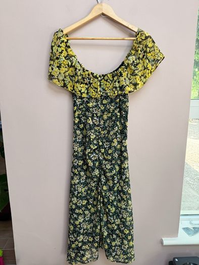 Zara floral occasion midi dress