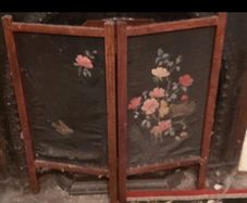 Antique Wooden Fire Screen