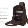 Cowhide Leather Shoulder Backpack Image 4