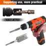 Right Angle Drill+Universal Socket,105 Degree Right Angle Screwdriver Set Drill Hex Bit Socket Adapter,7mm-19mm Multifunctional Cordless Ratchet Adapter Socket Wrench Set Image 3