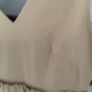 dress size 12 v neckline dress beige tiered dress Image 4