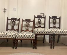 4 Recovered Antique chairs (2 x nursing &2 dining)
