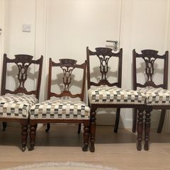 4 Recovered Antique chairs (2 x nursing &2 dining)