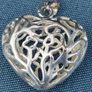 Tree of Life Filigree Sterling silver Love heart pendant set Image 2
