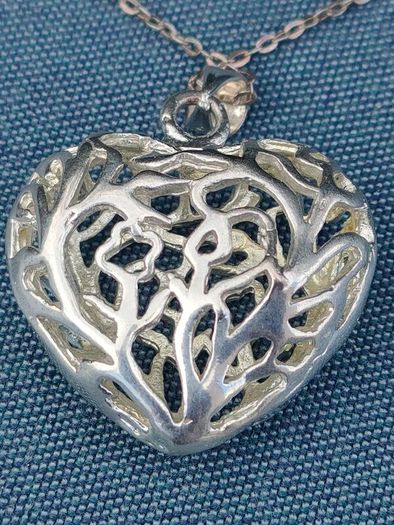 Tree of Life Filigree Sterling silver Love heart pendant set