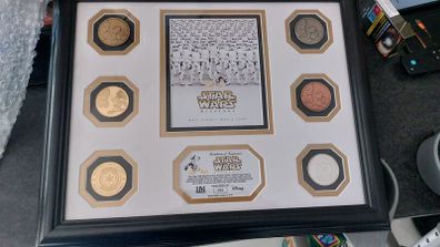 disney starwars framed medals