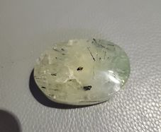 Prehnite crystal with rutile