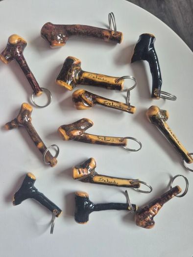 Walking sticks, cudgels and keyrings