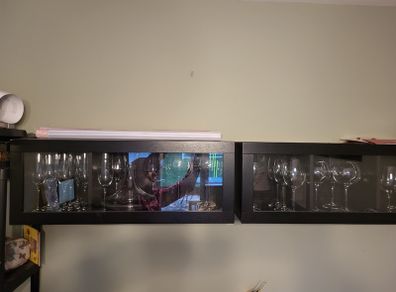 Wine glass cabinets