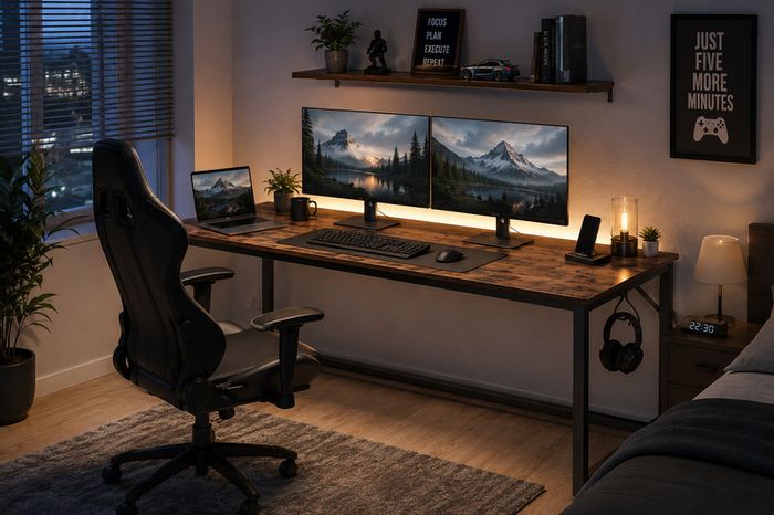 Office Desk for Dual Monitor