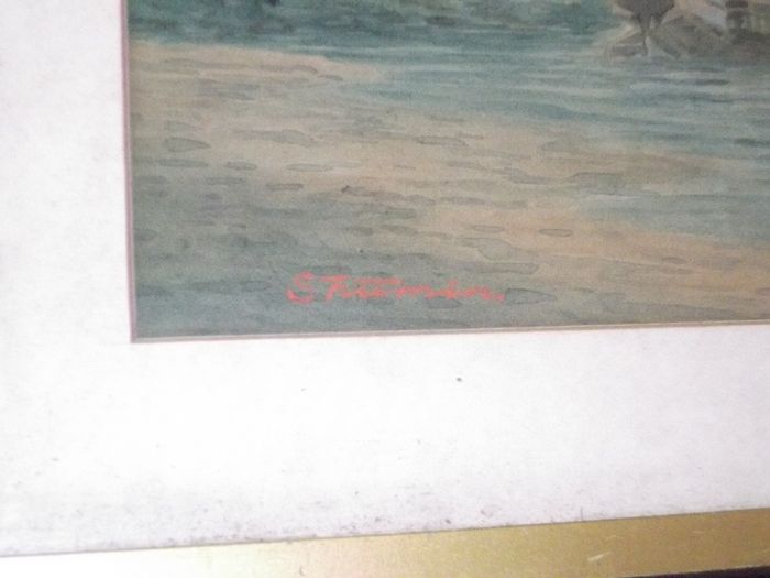 a water colour picture signed