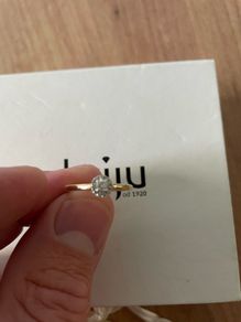 Briju 14k Yellow Gold Diamond Solitaire Engagement Ring (585 Hallmarked)