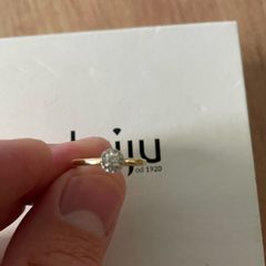 Briju 14k Yellow Gold Diamond Solitaire Engagement Ring (585 Hallmarked)