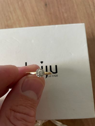 Briju 14k Yellow Gold Diamond Solitaire Engagement Ring (585 Hallmarked)