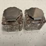 Pair 1912 Sheffield silver top inkwell Image 2