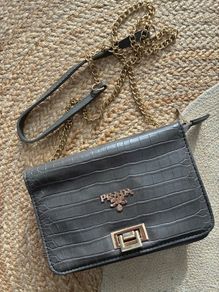 grey crossbody bag