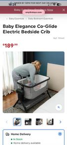 Baby Elegance Co-Glide Electric Bedside Crib
