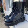 Dr Martens Jadon Hi Black Rainbow Patent Platform Boot Image 4