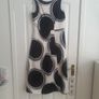 Dress/"Closet" Circle Print Skater Dress .. Colour: White/Black  ..  Size: 12 UK .. Price Drop Image 10