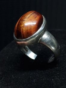 Vintage Sterling Silver 925 Tiger Eye Ring