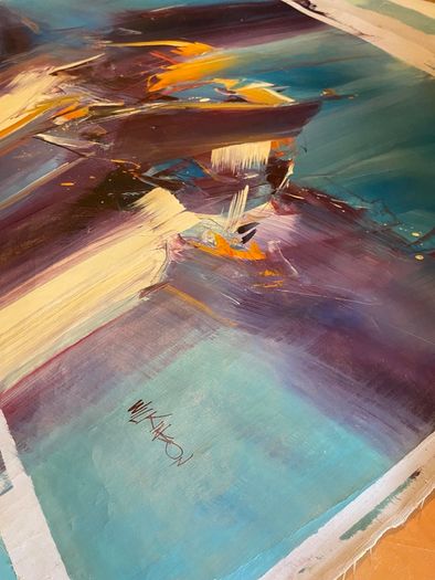 Large Hand Painted Oil on Canvas - Modern Abstract Impressionism