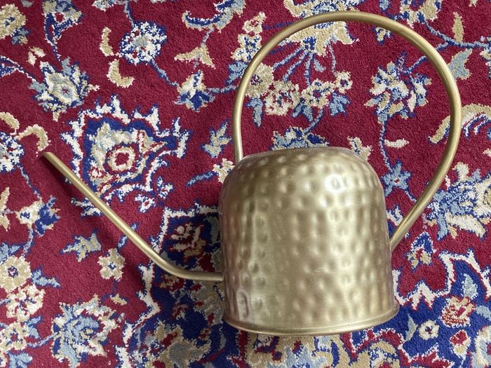 Art deco brass coloured watering can