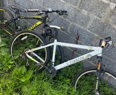 Two mountain bikes