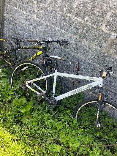 Two mountain bikes
