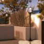 Set of Two 1.8m Traditional Style Solar Lamp Posts - Black Image 2