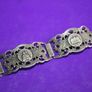 Vintage Turkish Silver Filigrane Depose Paris Souvenir Bracelet 8" Image 10