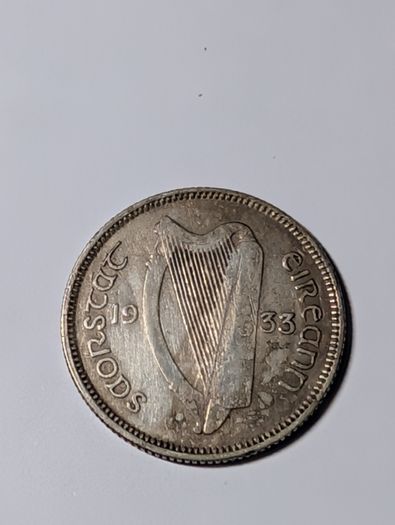 Irish Silver Shilling 1933.