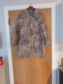 Michael  Mortell Leopard  Print  Long Jacket.