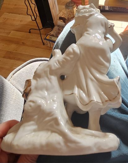 Pair of Large White Ornaments