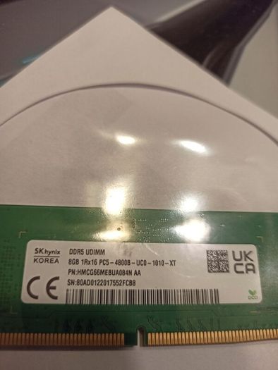 SK Hynix Ddr5 Ram UDIMM 16gb (2x8gb) 4800mhz Cl40