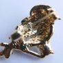 Vintage Tiny Colorful Bird Brooch, Small Gold Bird Pin, Little Crystal Rhinestone Brooch Image 10