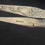 Antique Silver Plate Sugar Tongs with Heart Shaped Engraving Image 5