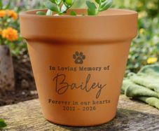 Personalised Pet Memorial Terracotta Plant Pot