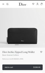 long wallet Christian Dior