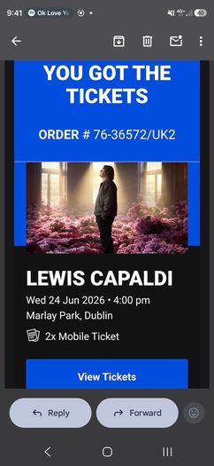 Lewis Capaldi Marlay Park x 2