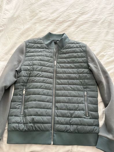 Reiss Hybrid Quilt Jacket in Teal Green